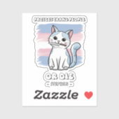 Schutz von Trans People oder Die - Fierce Cat Aufkleber (Blatt)