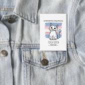 Schutz von Trans People oder Die - Fierce Cat Button (Insitu)