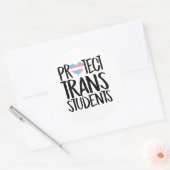 Schutz von Trans Students Runder Aufkleber (Umschlag)