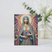 Schutz vor böser Maria Postkarte (Stehend Vorderseite)