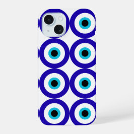 Schutz vor dem Bösen Blick All-Over-Muster iPhone 15 Hülle