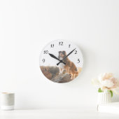 Schutz vor Klippen bei Sonnenuntergang Runde Wanduhr (Zuhause)