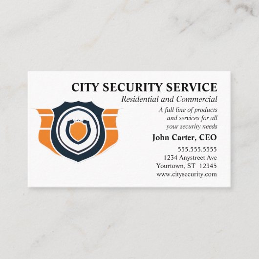 Schutz vor Orangen- und Schwarzen Schilden Visitenkarte (Vorderseite)