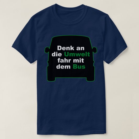Schutz vor Umweltverschmutzung durch Bus T-Shirt (Design vorne)