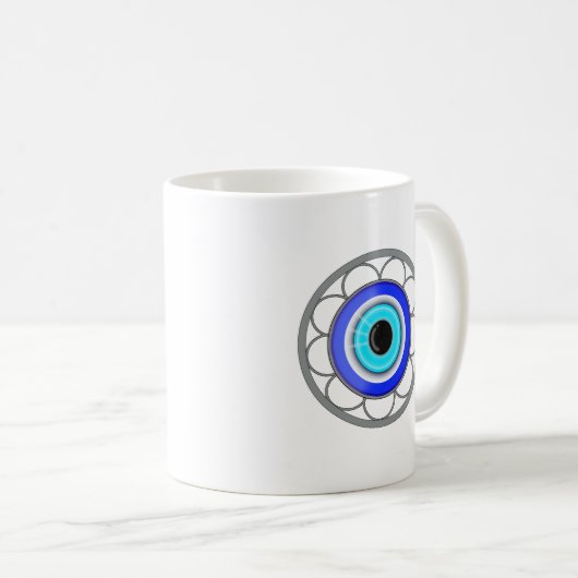 Schutz vor Unglück-bösem Blick - Kaffeetasse (VorderseiteRechts)
