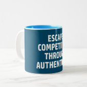 Schutz vor Wettbewerb durch Authentizität Zweifarbige Tasse (Vorderseite Links)