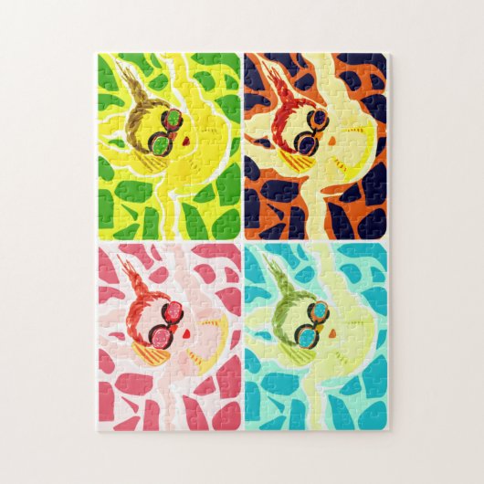 Schutzbrillen-Mädchen, die im Wasser schwimmen Puzzle (Vertikal)