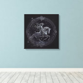 Schütze - 22. November bis 21. Dezember Canvas Pri Leinwanddruck (Insitu (Holzboden))