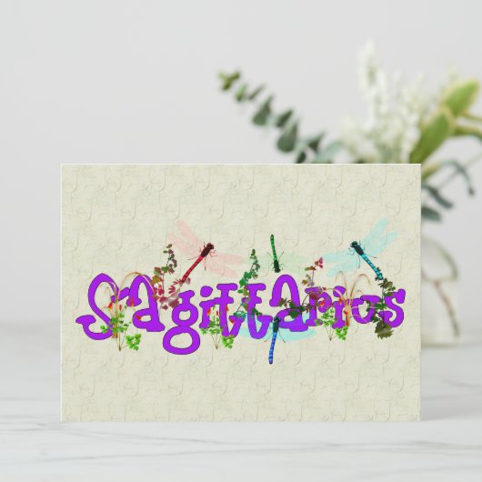 Schütze-Blumen Einladung (Stehend Vorderseite)