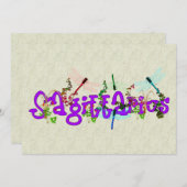 Schütze-Blumen Einladung (Vorne/Hinten)