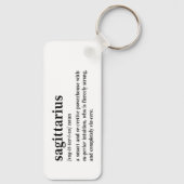 Schütze Definition Ästhetik Astrologie Geschenk Schlüsselanhänger (Rückseite)