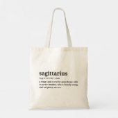 Schütze Definition Ästhetik Astrologie Geschenk Tragetasche (Rückseite)