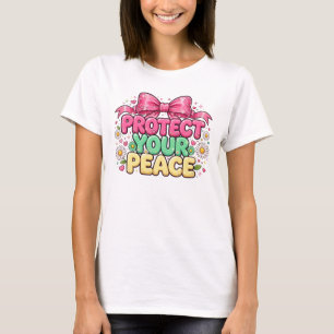 Schütze Dein Frieden Bunte Groovy Gänseblümchen-Sc T-Shirt