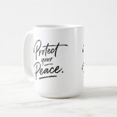 Schütze Dein Frieden Süße Tasse (Vorderseite Links)