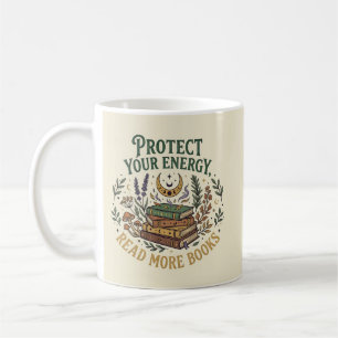 Schütze deine Energie Lies mehr Bücher Celestial Kaffeetasse