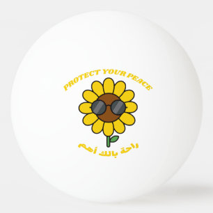 Schütze deinen Frieden راحة بالك أهم Sonnenblume Tischtennisball