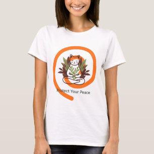 Schutze-deinen-Frieden-Meditations-Katz-Shirt T-Shirt