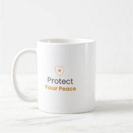 Schütze deinen Frieden Minimal-Zitat-Tasse Kaffeetasse