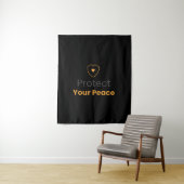 Schütze deinen Frieden – Minimale Motivations-Wand Wandteppich (Beispiel)