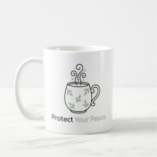 Schütze deinen Frieden Minimalistischer gemütliche Kaffeetasse