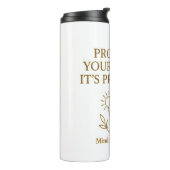 Schütze deinen Frieden — Minimalistisches Selbstfü Thermosbecher (Nach links gedreht)