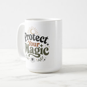 Schütze Deinen Magischen Retro-Boho-Kaffeebecher Kaffeetasse