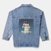 Schütze Deinen Nachbarn Denim Jacke (Rückseite)