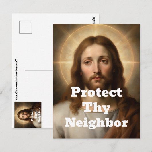 Schütze Deinen Nachbarn Postkarte (Vorne/Hinten)