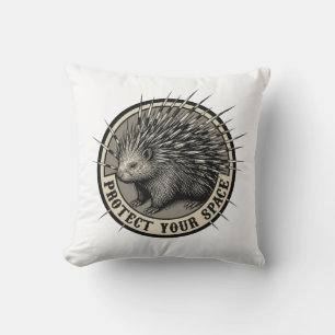 Schütze deinen Raum Vintage-Stachelschwein-Kunst Kissen