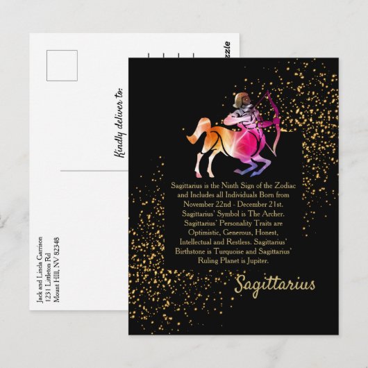 Schütze den Archer Postkarte (Vorne/Hinten)