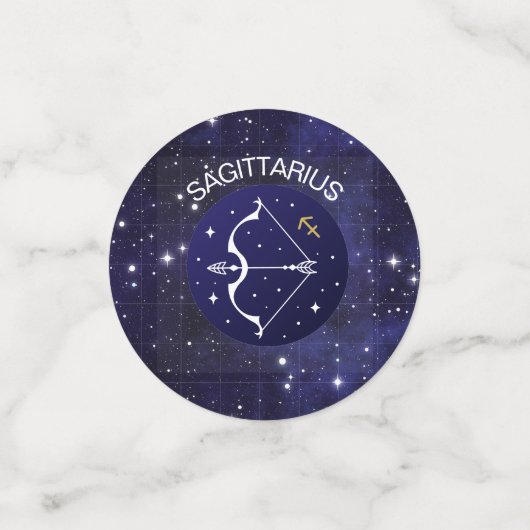 Schütze den Archer Zodiac Design Table Konfetti (Klein Vorderseite)