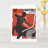 Schütze der Bogenschütze-Tierkreis Karte (Gelbe Blume)