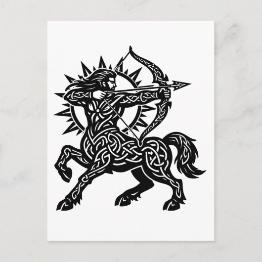Schütze — Der Schütze von BurnsInHell Postkarte (Vorderseite)