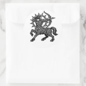 Schütze — Der Schütze von BurnsInHell Runder Aufkleber (Tasche)
