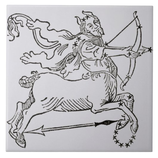 Schütze (der Zentaur) eine Illustration von Fliese (Vorderseite)