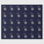 Schütze des Cons-Silver Abzeichen-Blue-Gift Wrap Geschenkpapier (Flach)