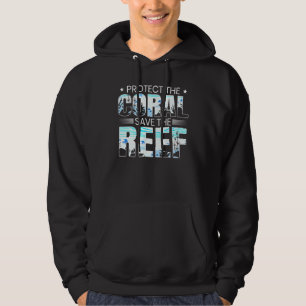 Schütze Die Koralle Rette Das Riff Tauchen Aquah Hoodie