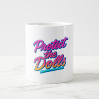 Schütze die Puppen Neon Retro Art