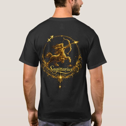 Schütze Einzigartiges Sternzeichen, Sternzeichen T T-Shirt (Rückseite)