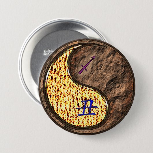 Schütze & Erde Ochse Button (Vorne & Hinten)