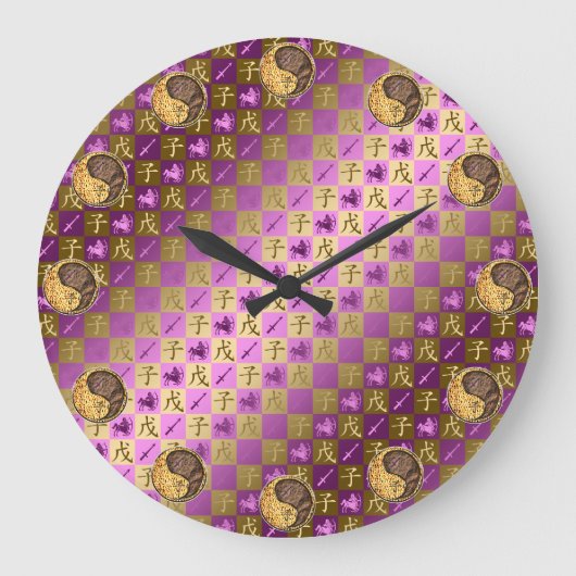 Schütze & Erde Ratte Große Wanduhr (Vorderseite)