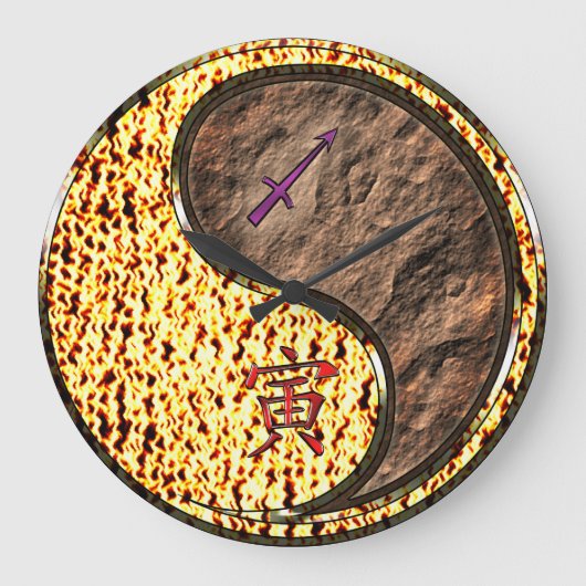 Schütze & Erdtiger Große Wanduhr (Vorderseite)
