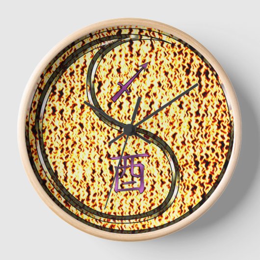 Schütze & Feuer Hahn Uhr (Vorderseite)