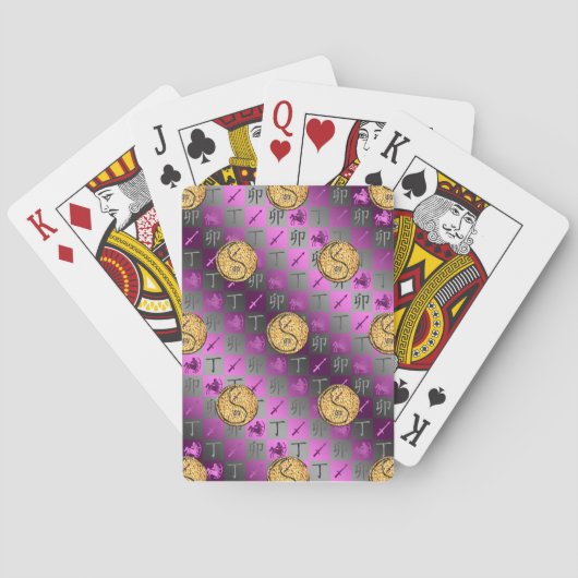Schütze & Feuer Kaninchen Spielkarten (Rückseite)