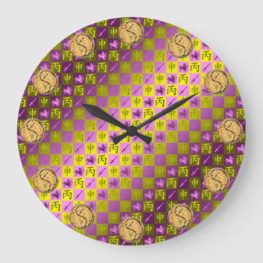 Schütze & Feueraffe Große Wanduhr (Vorderseite)
