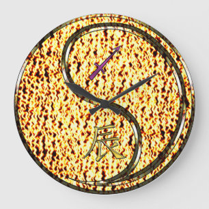 Schütze & Feuerdrache Große Wanduhr