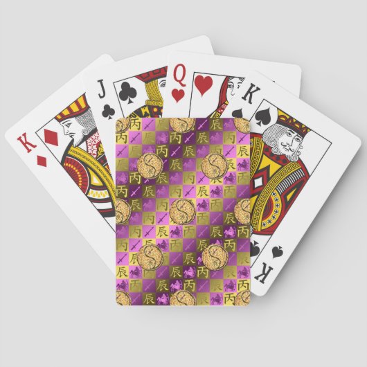 Schütze & Feuerdrache Spielkarten (Rückseite)
