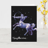 Schütze-Geburtstags-Karte Karte (Gelbe Blume)