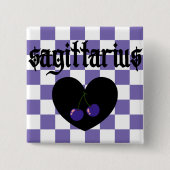 Schütze Gothic Ästhetik Karierte Kirschen  Button (Vorderseite)