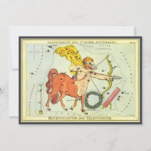 Schütze, Historisches Sternbild Urania's Spiegel Einladung